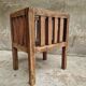 Antique rack storage basket walnut wood storage or toy bin