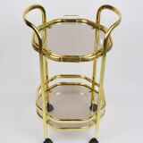 Gold bar table with tray, 1980s