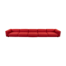 Vitra modular soft 5-seat sofa by Jasper Morrison in red Fabric