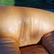Paire de Fauteuils Vintage en Skai Marron Clair