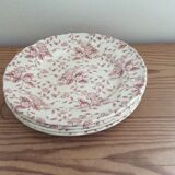 4 English plates