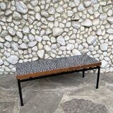 Mid-century teak coffee table with graphic motif, Germany 1950-60
