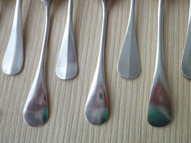 Box of 12 teaspoons in silver metal Metal White Model uniplat