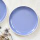 Duo of blue dessert plates, SAAR, Villeroy and Boch model, vintage