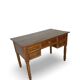 Italian pine wood centre writing desk from the 1960s, a reproduction o