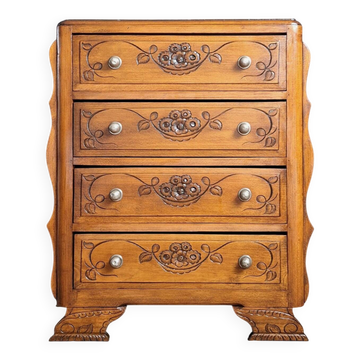 Art Deco chest of drawers, vintage antique furniture