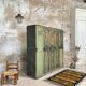 5-door cloakroom in patinated wood