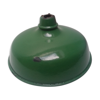 Green enamelled lampshade