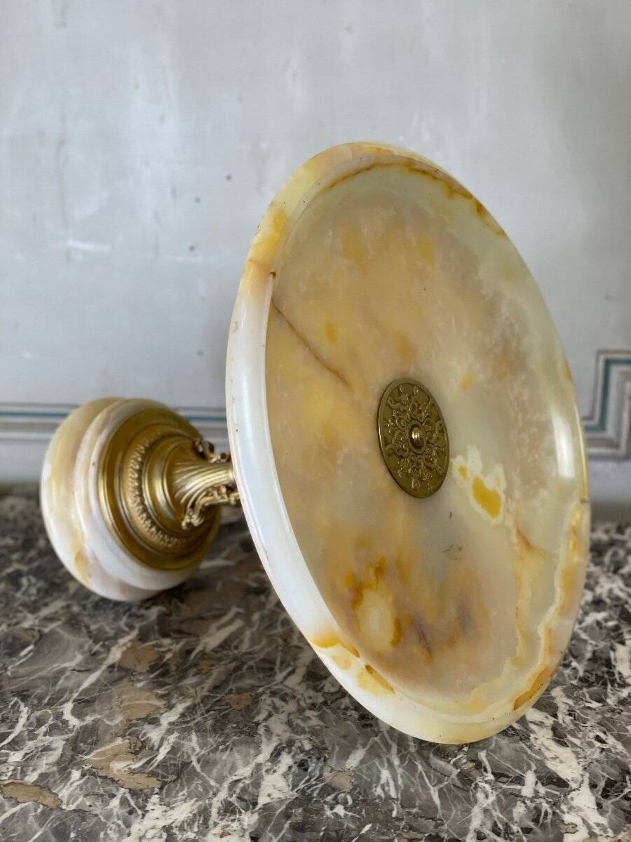 Coupe en onyx et bronze doré vers 1880
