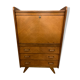 Secretary vintage oak compass feet, 1960s
