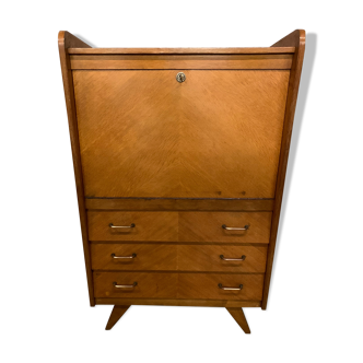 Secretary vintage oak compass feet, 1960s