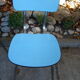 Set of three vintage blue formica chairs