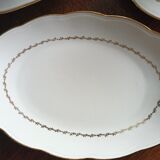 SFP service dish set - Limoges - White and golden