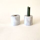 Duo marble candlesticks