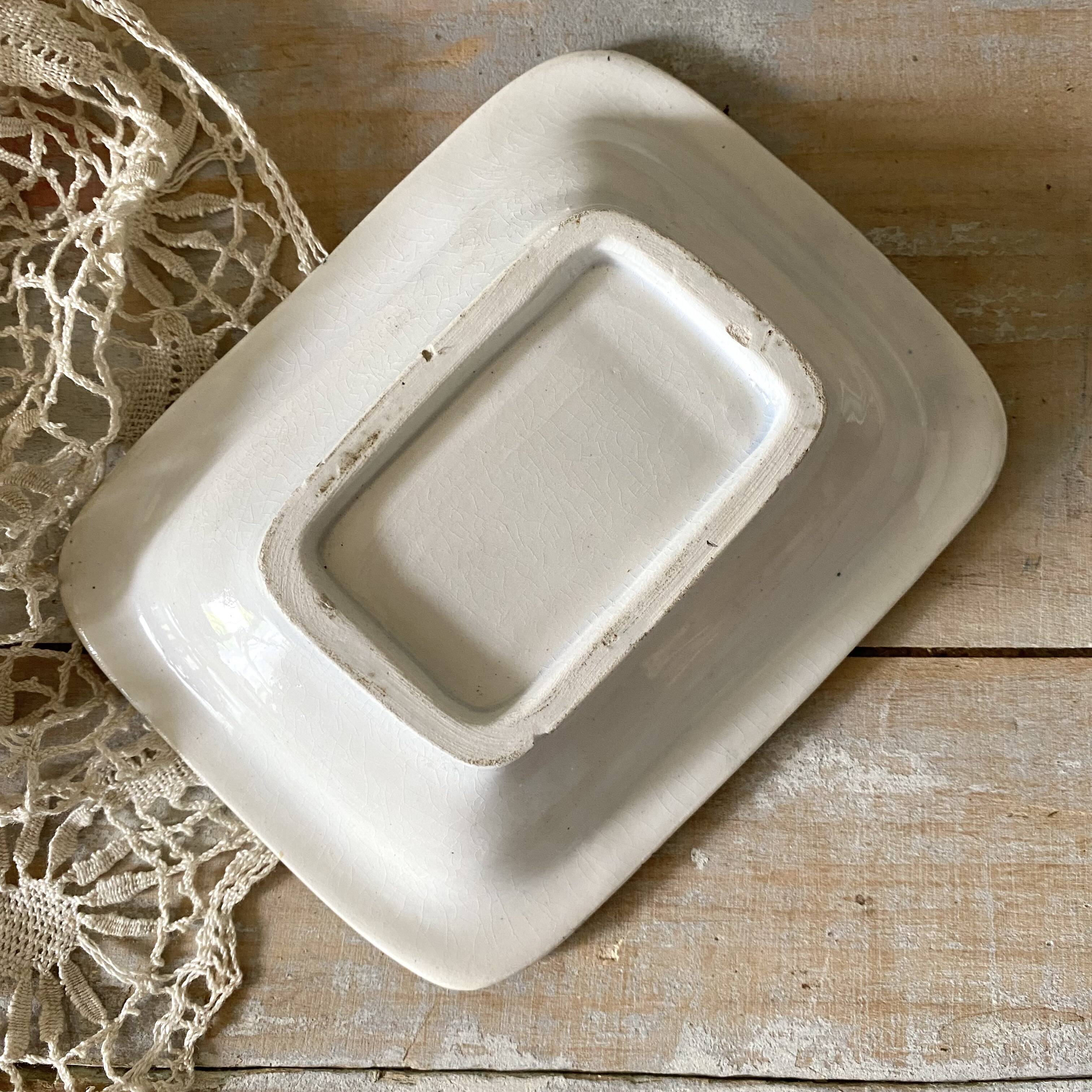 Antique iron earth soap dish