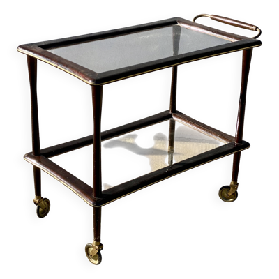 Table desserte à roulettes moderniste vintage 1960