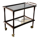 Table desserte à roulettes moderniste vintage 1960