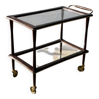Table desserte à roulettes moderniste vintage 1960