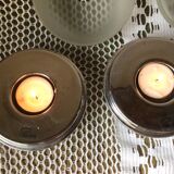 Trio of designer tealight holders