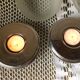 Trio of designer tealight holders