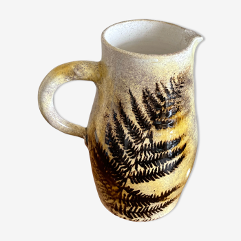 Broc pitcher ceramic pattern ferns