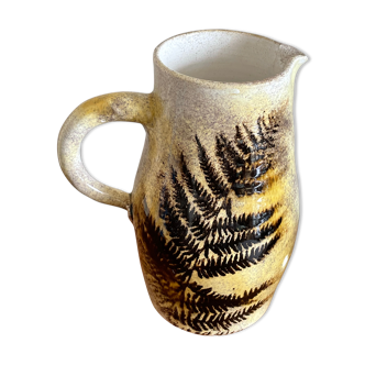 Broc pitcher ceramic pattern ferns