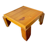 Table basse vintage pin massif