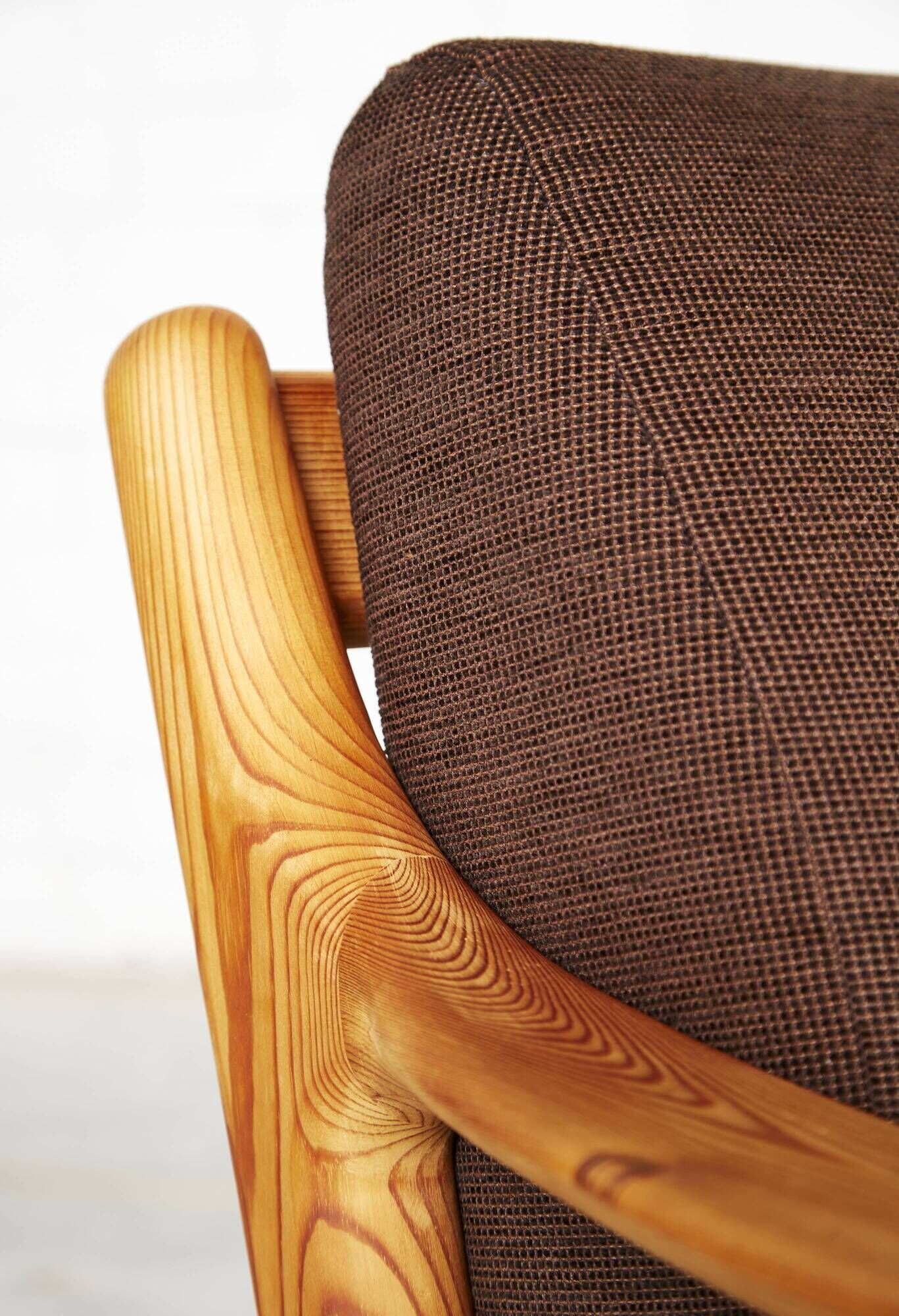 Danish Modern Pine  Armchair & Stool  by C. F. C. Silkeborg
