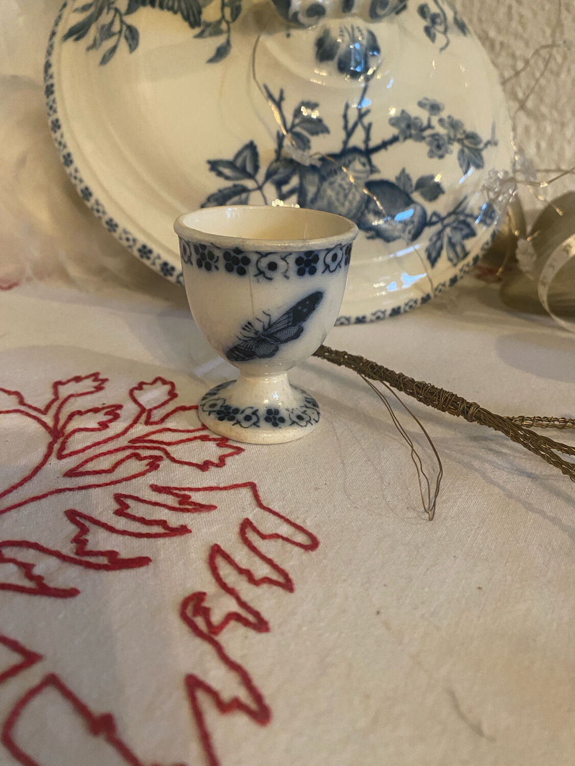 Ironstone egg cup stamped BFK XIX