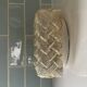 Wall light ceiling light square glass braid amber gold 1970 1980 seventies eighties