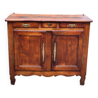 Louis XV buffet in solid wood from the 18th century, 120cm.