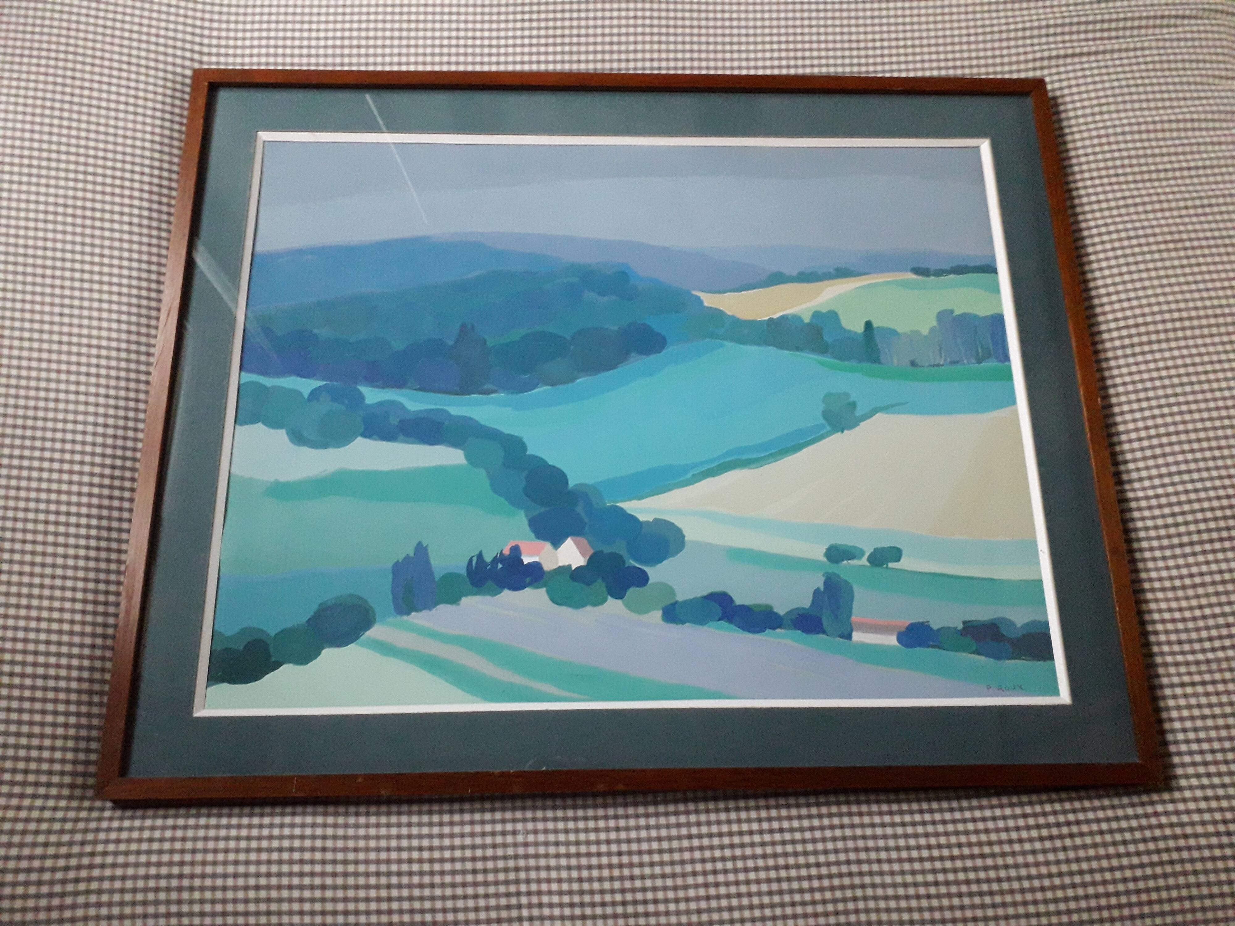 Pierre Roux country landscape painting