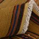 4x7 Bronze & Red Striped Handmade Vintage Kilim Rug, 130x218Cm