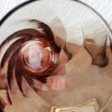 Set of 4 smoked glasses luminarc france vintage