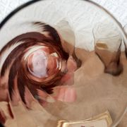 Set of 4 smoked glasses luminarc france vintage