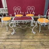 Wrought iron garden furniture