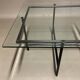 Glass and metal coffee table design 1950.