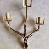 Pair of wall lights by Maison Arlus by Felix Agostini in bronze.