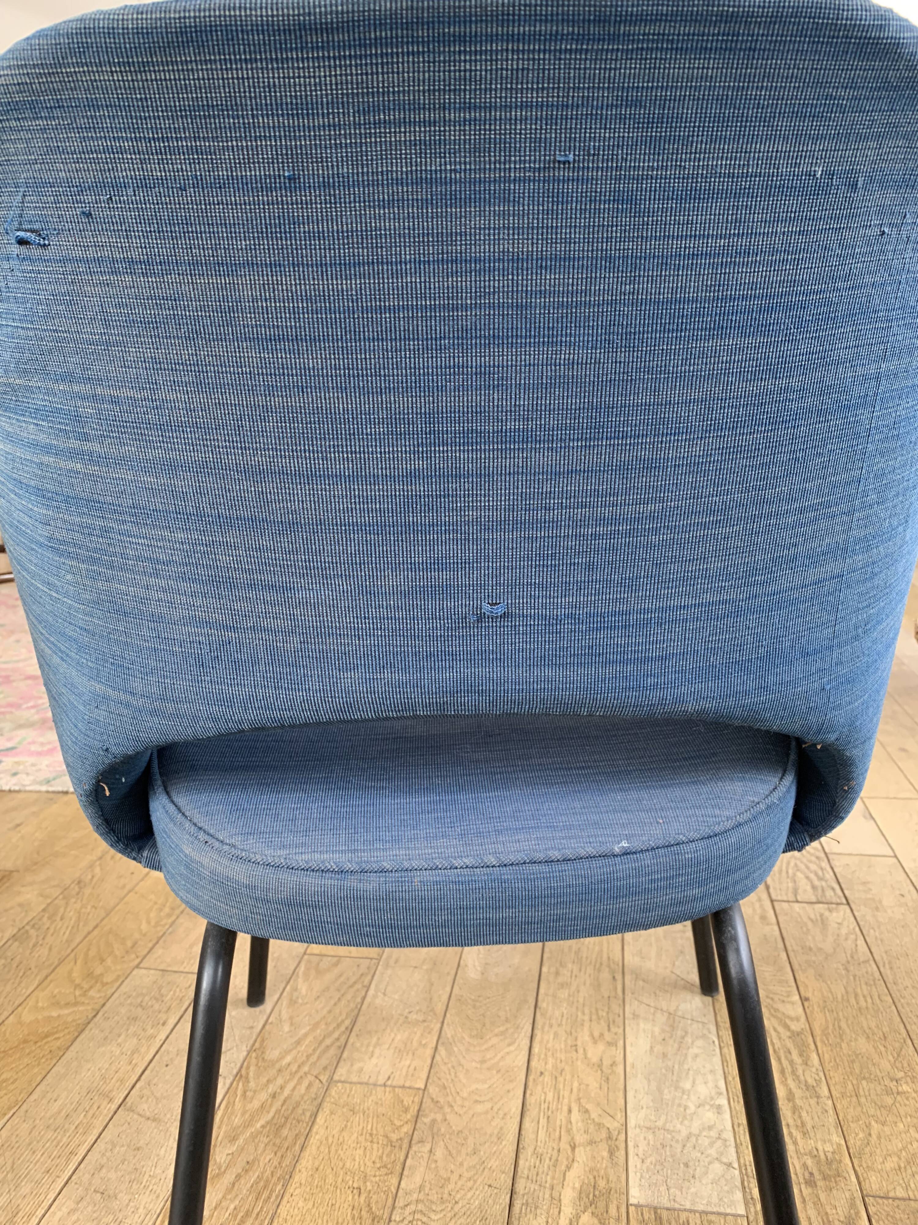 Blue armchair in the 1970s