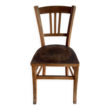 Bistro chair in wood. Stamped LUTERMA.