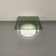 Vintage Italian square illuminated coffee table in glass and plexiglass