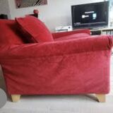 The Conran Shop Red Velvet Armchair