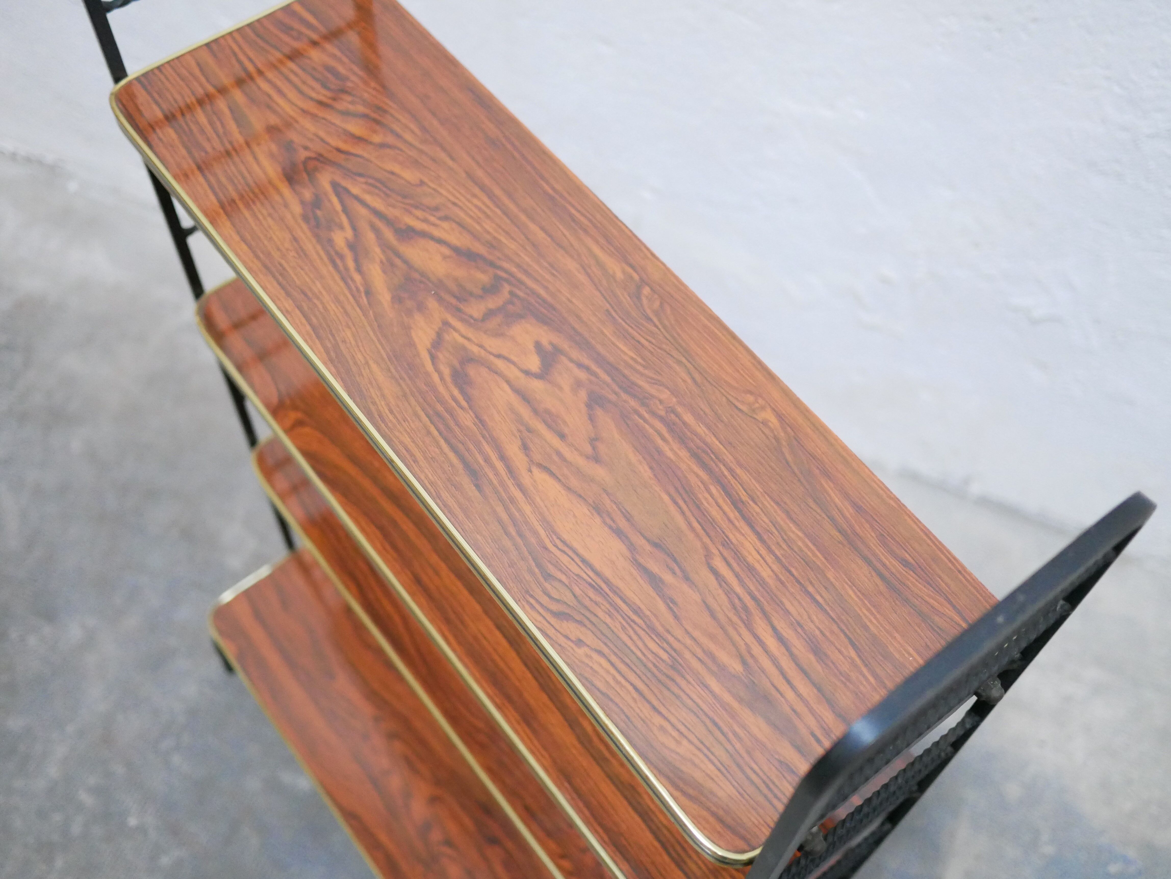 Vintage metal and formica shelf accent furniture