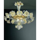 Venetian Floreal Gold Murano Glass Flush Mount