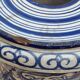 Nevers earthenware pedestal, Montagnon, floral decoration, late 19th century, 31 cm