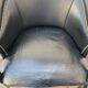 Tall black leather bar chair