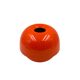 Space age orange ceramic vase, Sicart Italy ca. 1970