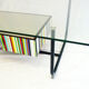 Table basse  top verre