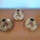Lot de 3 bougeoirs en laiton