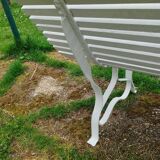 Banc de jardin ancien avec pieds en fer